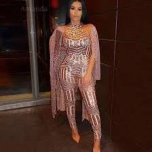 Sexu rose gold women backless jumpsuit size 10